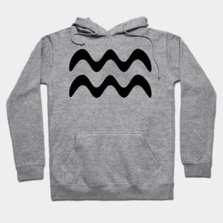 Black Aqua Symbol Hoodie